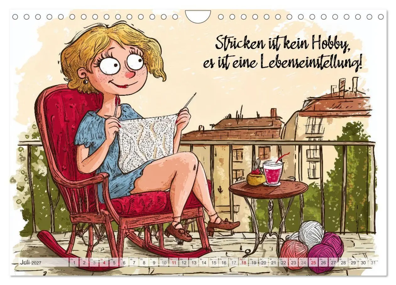 Bild: 9783516773897 | Wollfieber (Wandkalender 2027 DIN A4 quer), CALVENDO Monatskalender