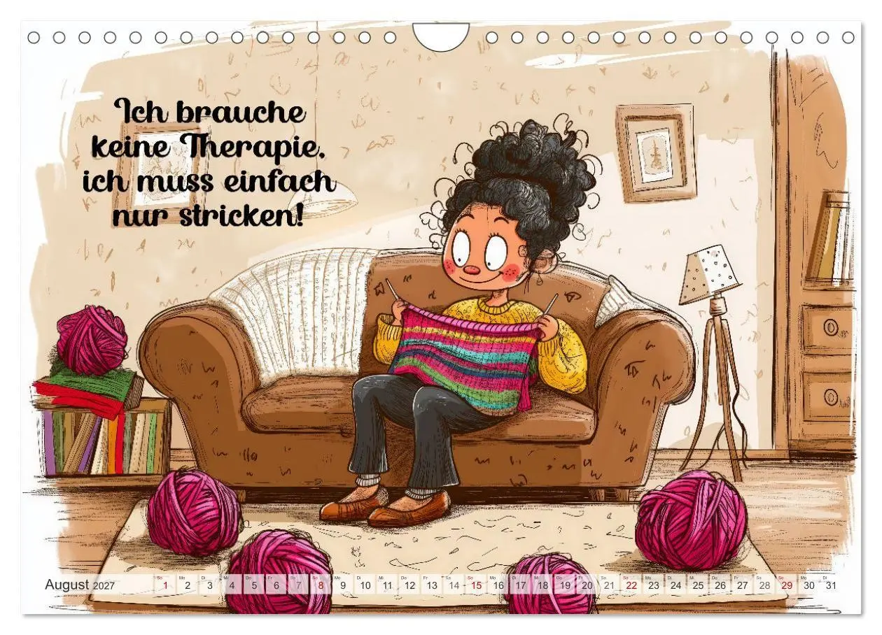 Bild: 9783516773897 | Wollfieber (Wandkalender 2027 DIN A4 quer), CALVENDO Monatskalender