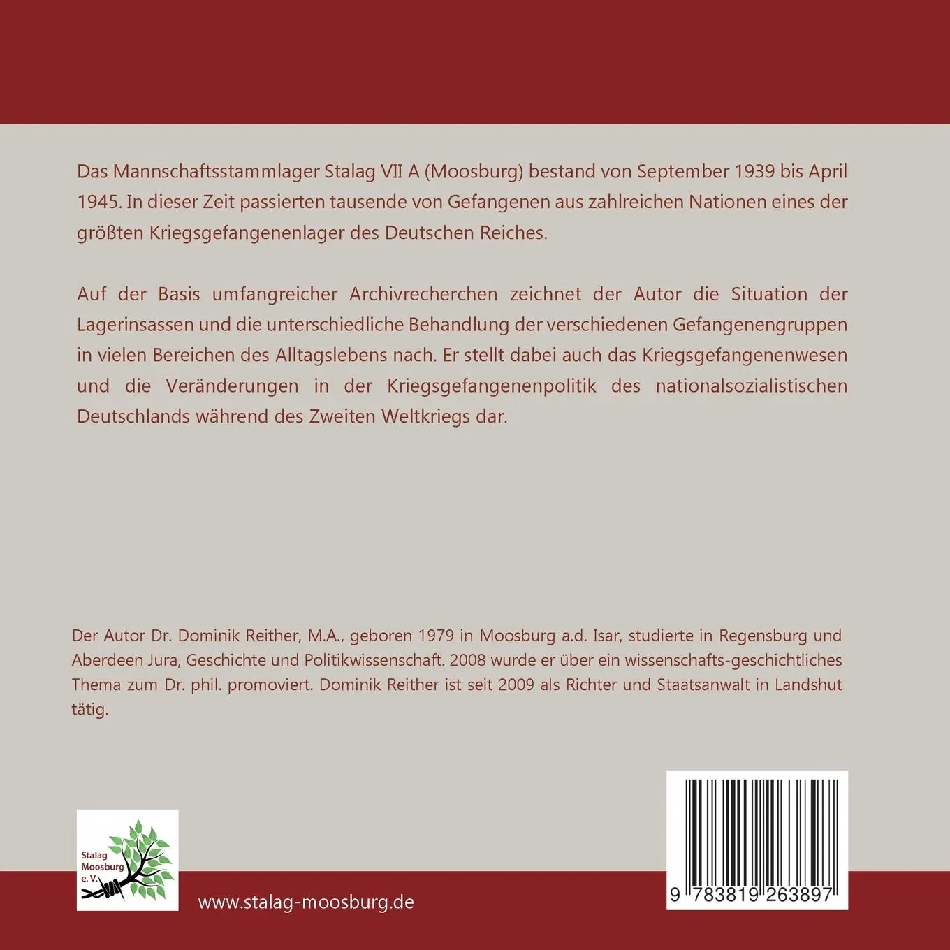 Rückseite: 9783819263897 | Mannschaftsstammlager Stalag VII A Moosburg | Dominik Reither | Buch