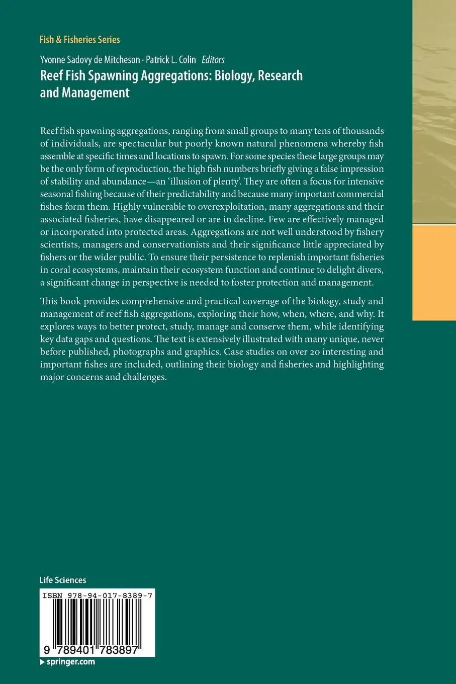 Rückseite: 9789401783897 | Reef Fish Spawning Aggregations: Biology, Research and Management