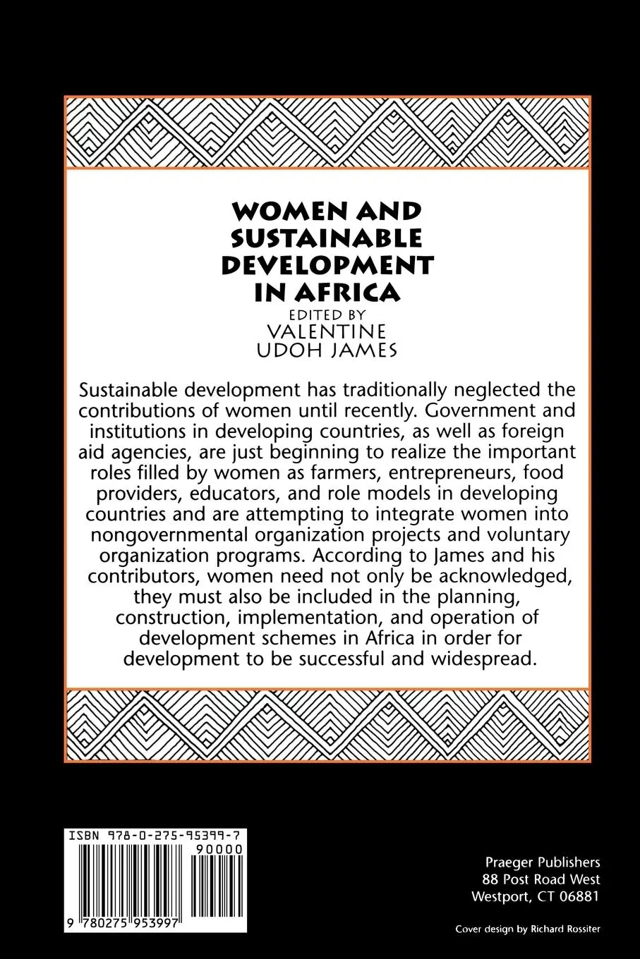 Rückseite: 9780275953997 | Women and Sustainable Development in Africa | Valentine Udoh James
