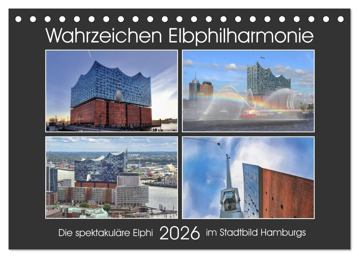 Cover: 9783457503997 | Wahrzeichen Elbphilharmonie (Tischkalender 2026 DIN A5 quer),...