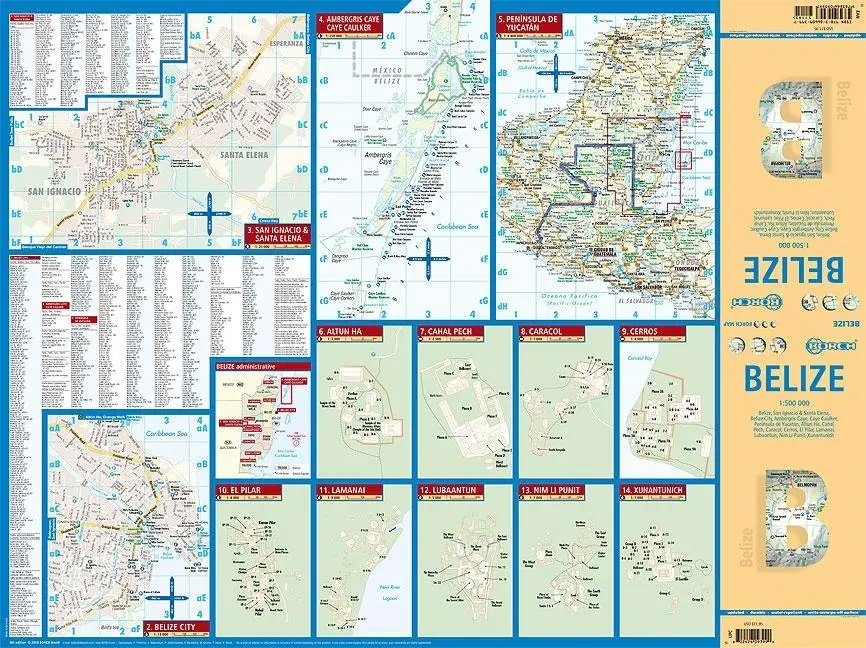 Bild: 9783866093997 | Belize 1:500 000 | (Land-)Karte | Borch Maps | 2 S. | Deutsch | 2008