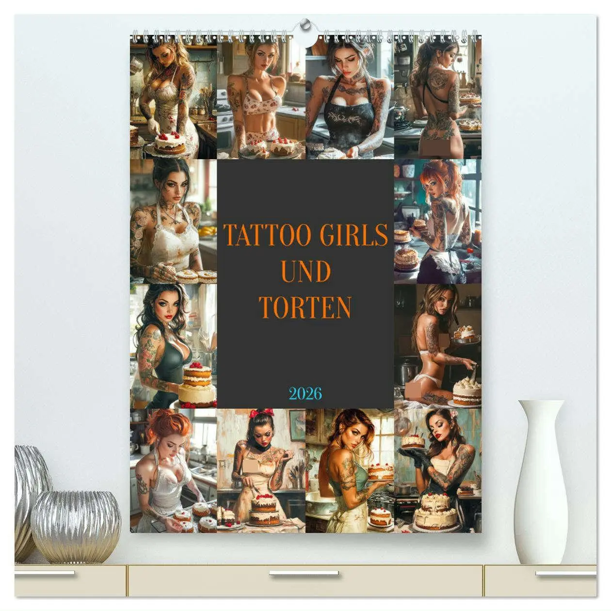 Cover: 9783457254097 | Tattoo Girls und Torten (hochwertiger Premium Wandkalender 2026 DIN...