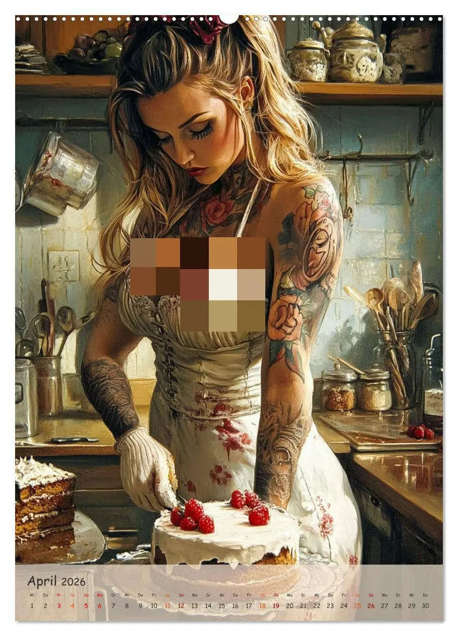 Bild: 9783457254097 | Tattoo Girls und Torten (hochwertiger Premium Wandkalender 2026 DIN...