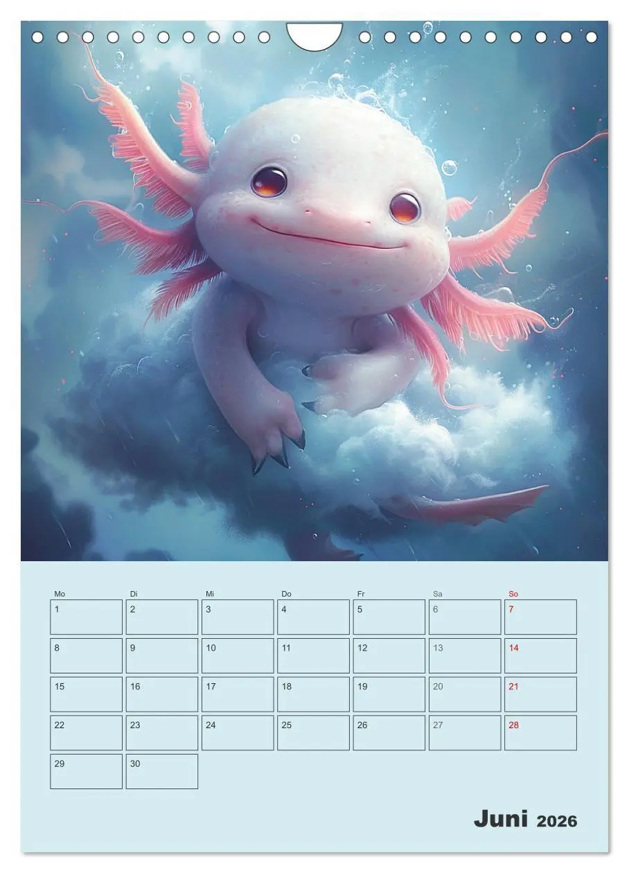 Bild: 9783516274097 | Axolotl. Lustiger Schwanzlurch mit Superkräften (Wandkalender 2026...