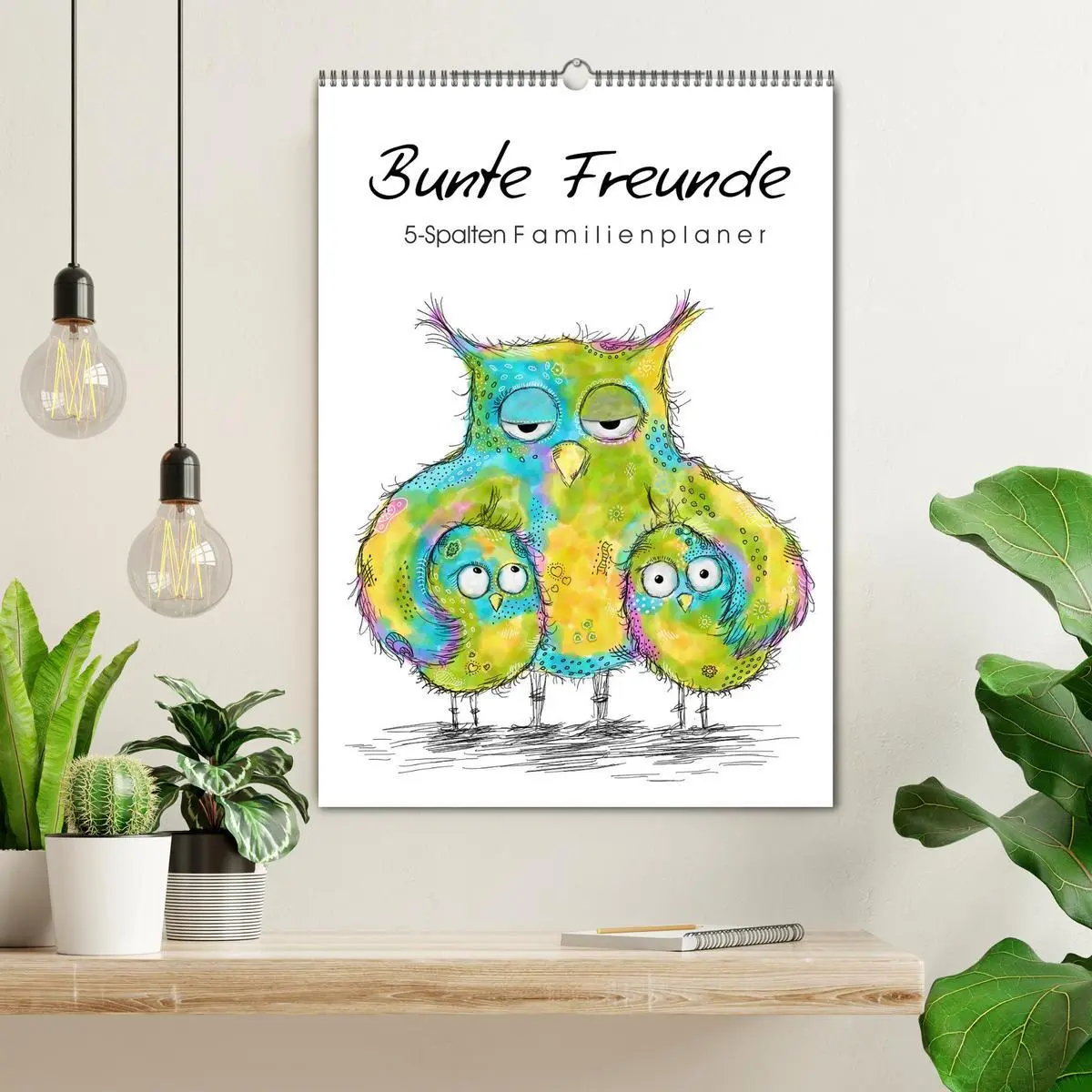Bild: 9783516414097 | Bunte Freunde (Wandkalender 2026 DIN A2 hoch), CALVENDO Monatskalender