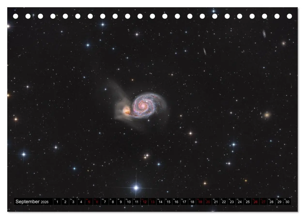 Bild: 9783457484197 | Galaxien im Universum (Tischkalender 2026 DIN A5 quer), CALVENDO...