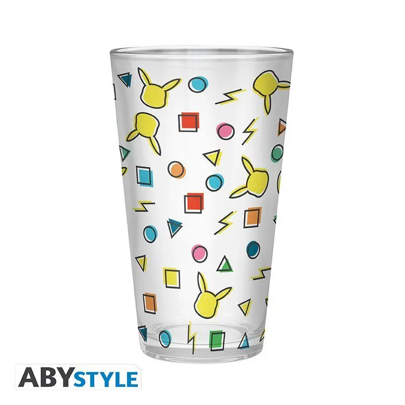 POKEMON - Large Glass - 400ml - Pikachu pattern