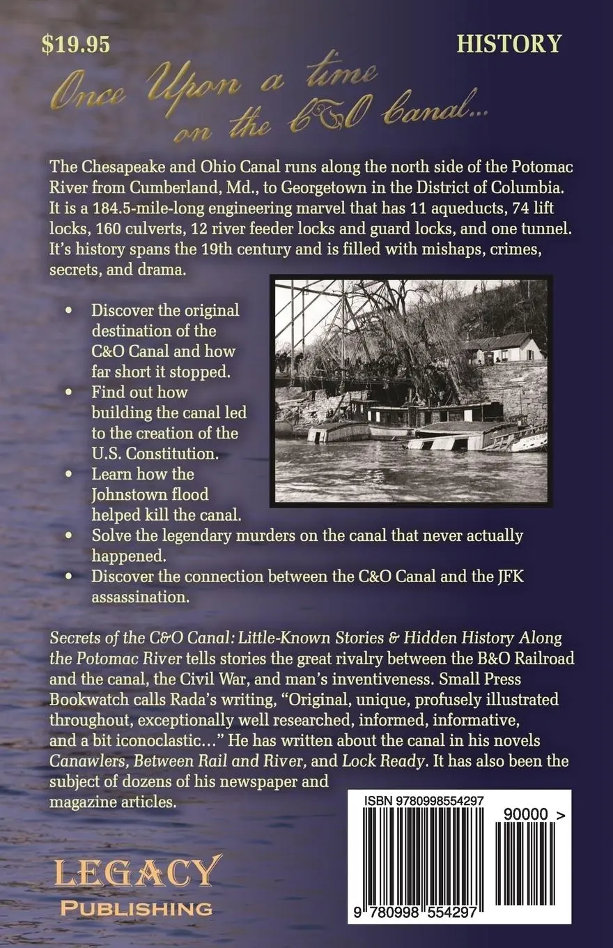 Rückseite: 9780998554297 | Secrets of the C&amp;O Canal | James Rada Jr. | Taschenbuch | Englisch