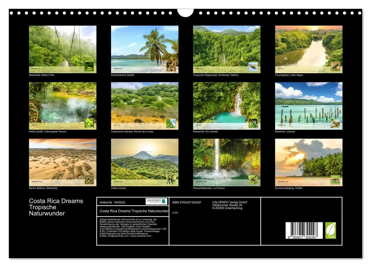 Bild: 9783457304297 | Costa Rica Dreams Tropische Naturwunder (Wandkalender 2026 DIN A3...