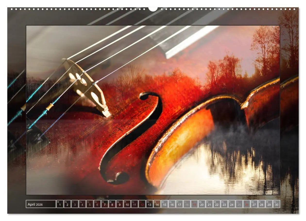 Bild: 9783457854297 | Instrumententräume - Die Geige (Wandkalender 2026 DIN A2 quer),...
