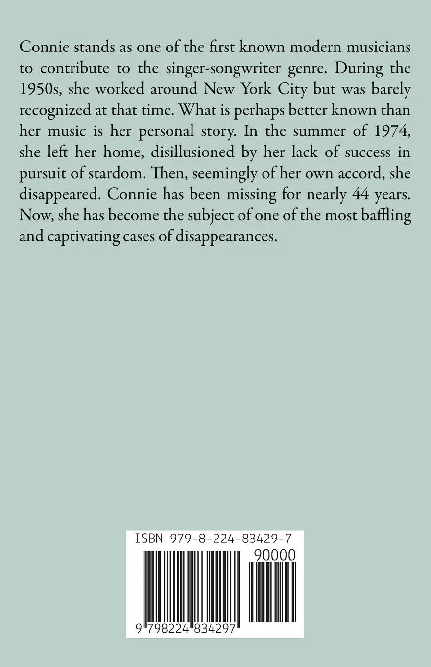 Rückseite: 9798224834297 | The Disappearance of Connie Converse | Stormy Donald | Taschenbuch