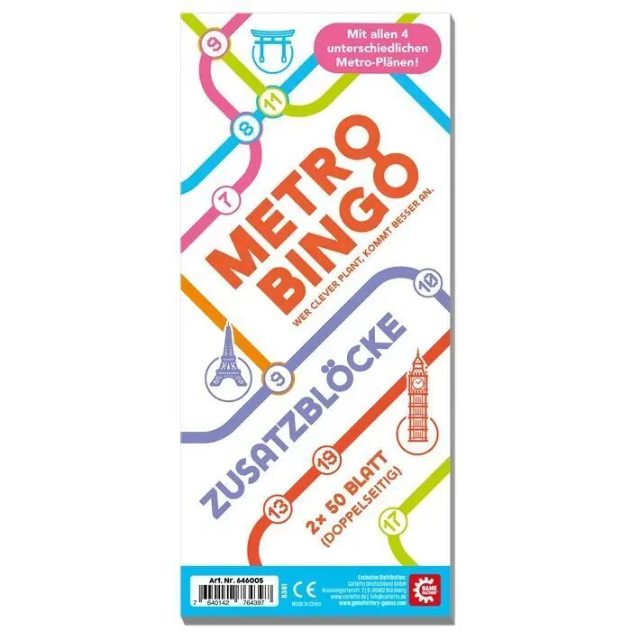 Cover: 7640142764397 | Metro Bingo Ersatzblöcke (Spiel-Zubehör) | Spiel | In Karton | 646005