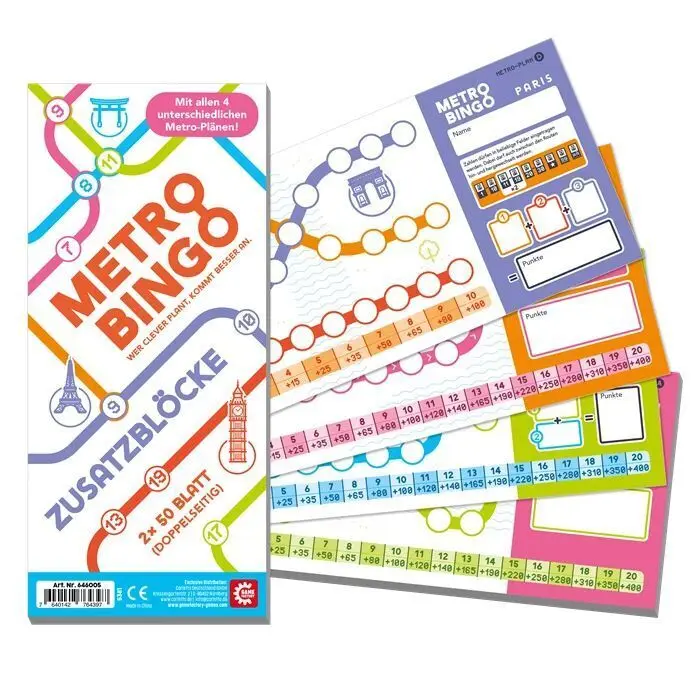 Bild: 7640142764397 | Metro Bingo Ersatzblöcke (Spiel-Zubehör) | Spiel | In Karton | 646005