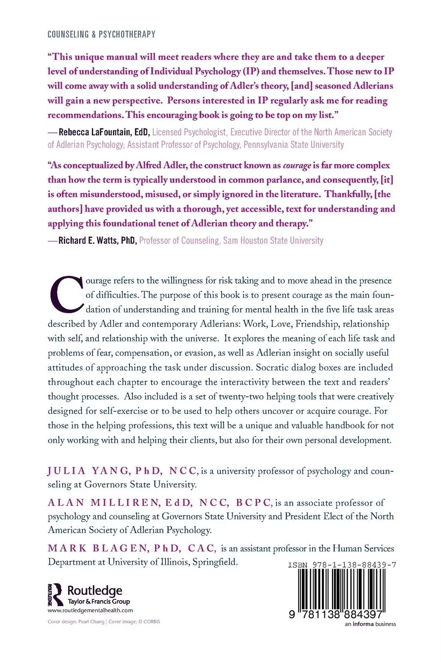 Rückseite: 9781138884397 | The Psychology of Courage | Julia Yang | Taschenbuch | Paperback