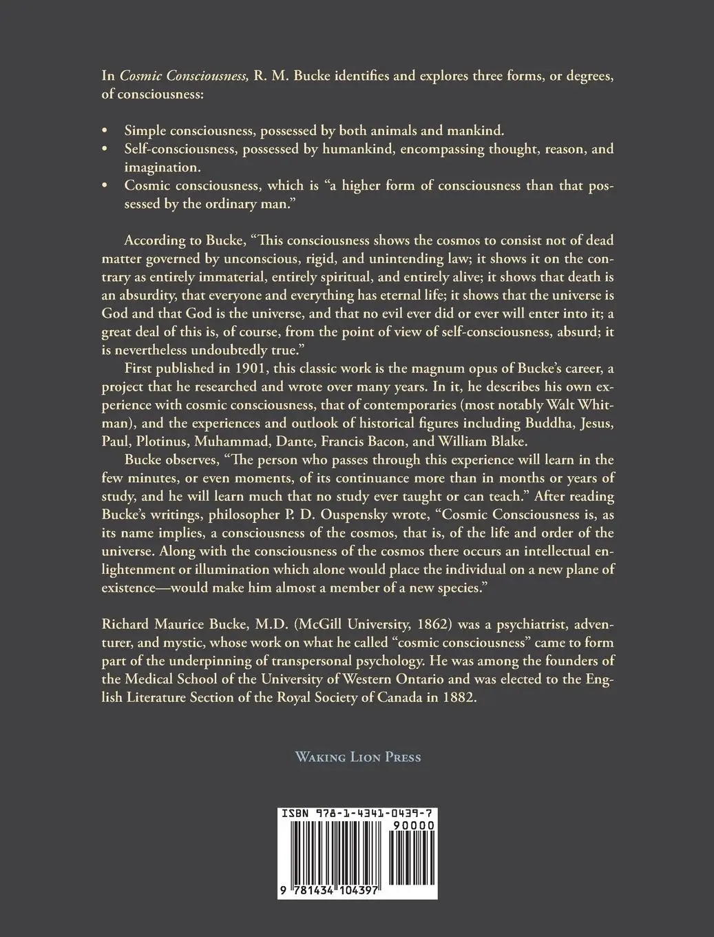 Rückseite: 9781434104397 | Cosmic Consciousness: A Study in the Evolution of the Human Mind