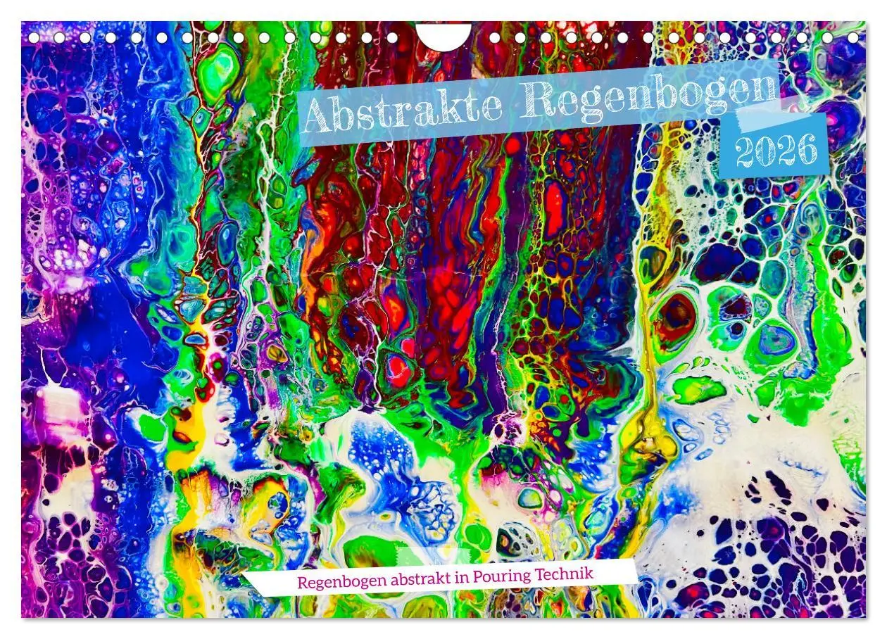 Cover: 9783457534397 | Abstrakte Regenbogen (Wandkalender 2026 DIN A4 quer), CALVENDO...