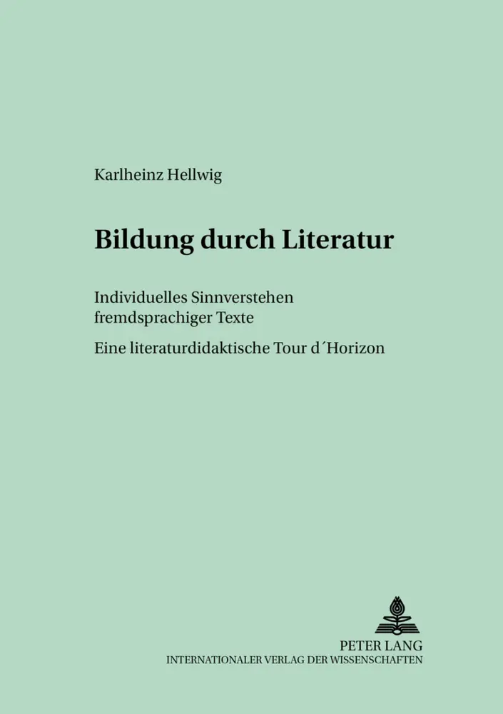 Cover: 9783631534397 | Bildung durch Literatur | Cornlia Best-Hellwig | Taschenbuch | Deutsch