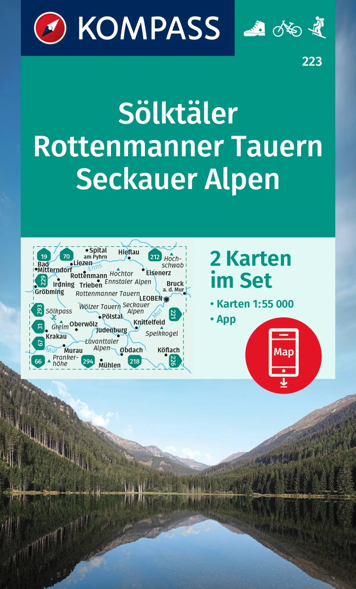 Cover: 9783991214397 | KOMPASS Wanderkarten-Set 223 Sölktäler, Rottenmanner Tauern,...