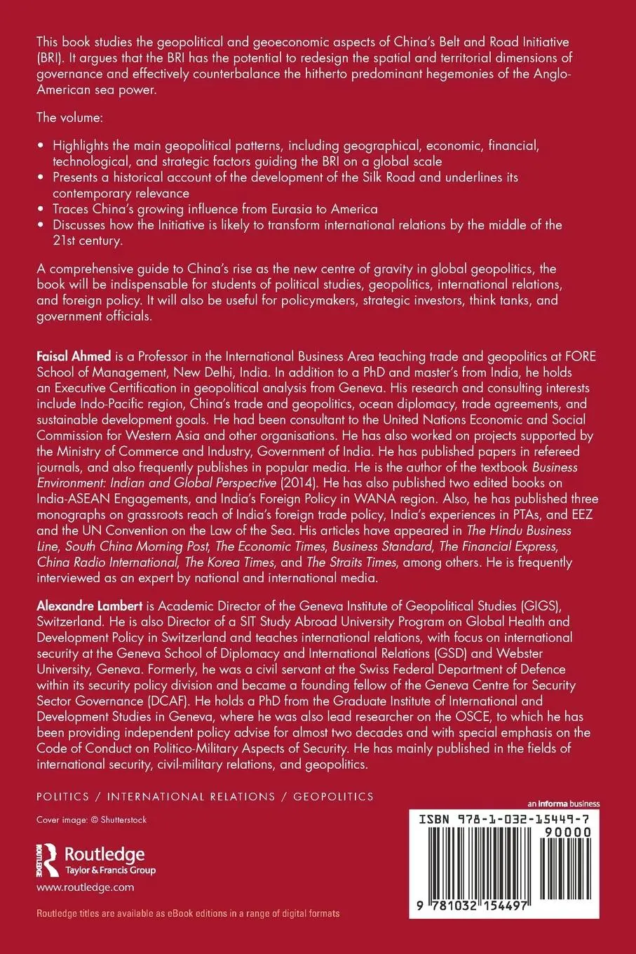 Rückseite: 9781032154497 | The Belt and Road Initiative | Geopolitical and Geoeconomic Aspects