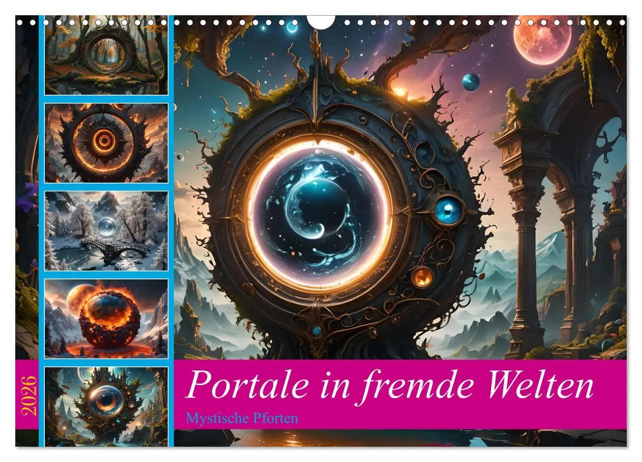 Cover: 9783457384497 | Portale in fremde Welten - Mystische Pforten (Wandkalender 2026 DIN...