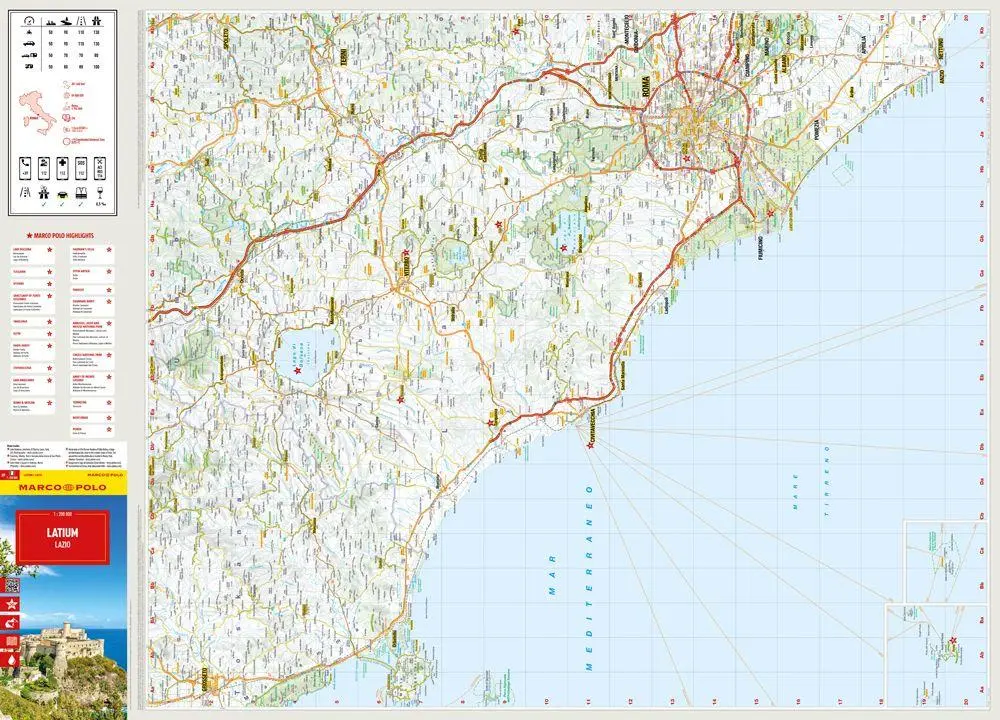 Bild: 9783575024497 | MARCO POLO Reisekarte Italien 09 Latium 1:200.000 | (Land-)Karte