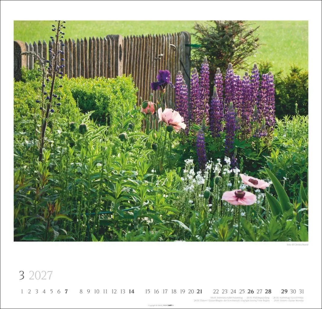 Bild: 9783839904497 | Bauerngärten Kalender 2027 | Christa Brand | Kalender | Spiralbindung