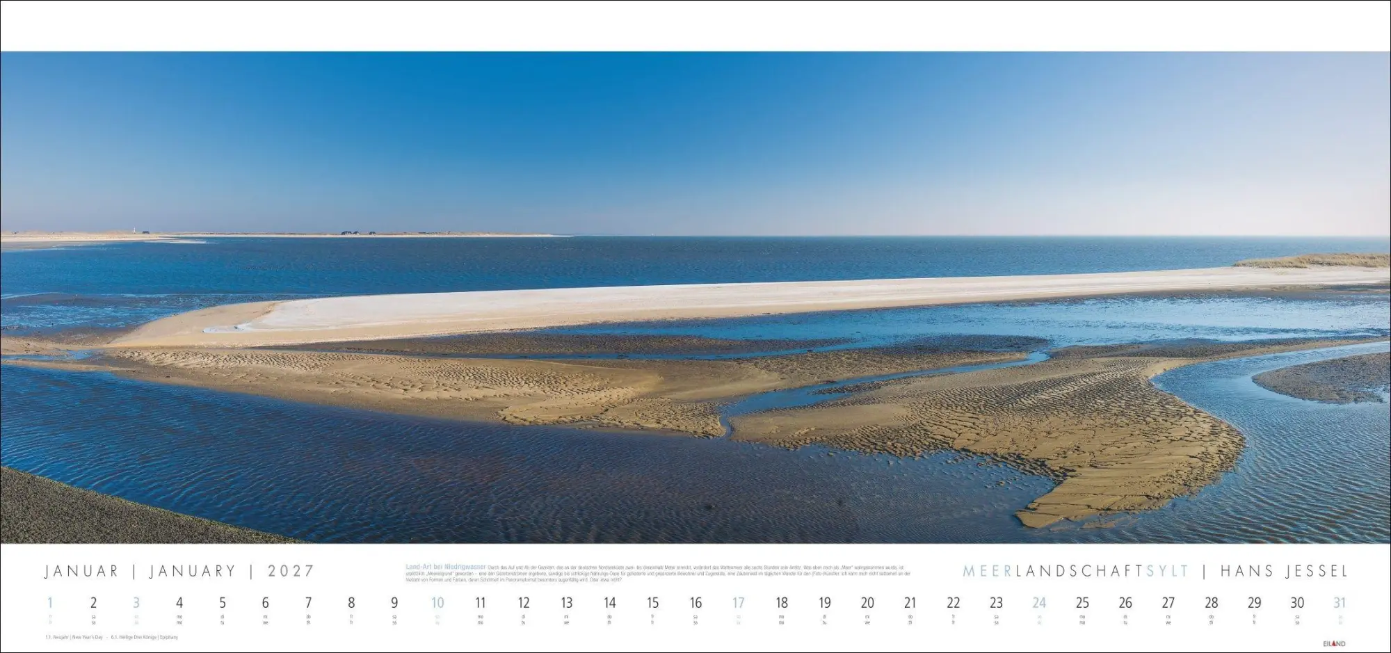 Bild: 9783964024497 | Meerlandschaft SYLT Kalender 2027 - Hans Jessel | Hans Jessel | 13 S.