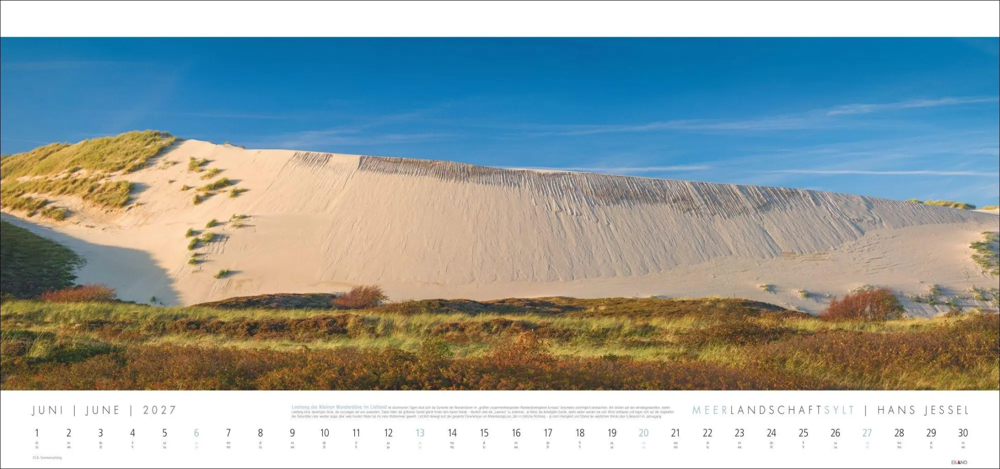 Bild: 9783964024497 | Meerlandschaft SYLT Kalender 2027 - Hans Jessel | Hans Jessel | 13 S.