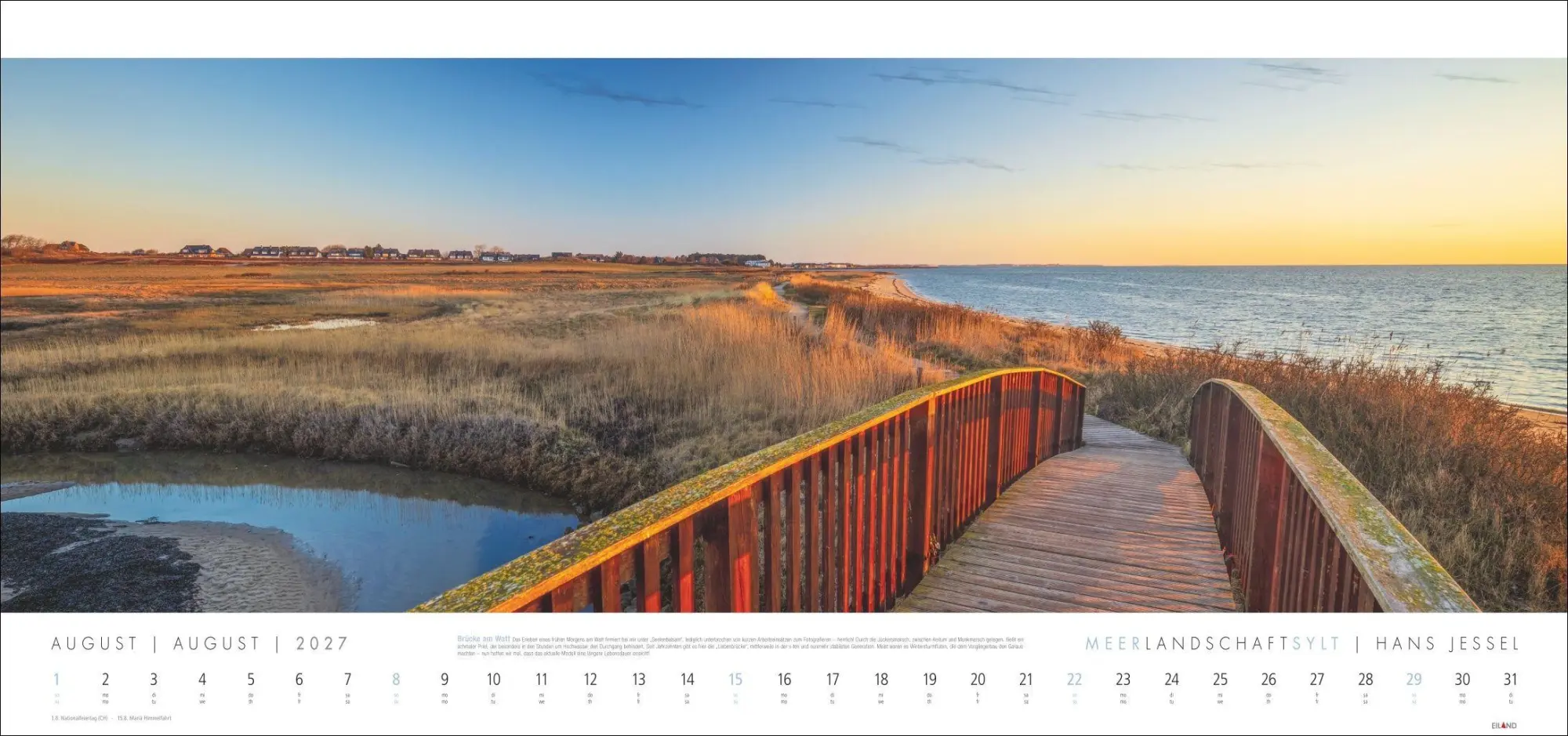 Bild: 9783964024497 | Meerlandschaft SYLT Kalender 2027 - Hans Jessel | Hans Jessel | 13 S.