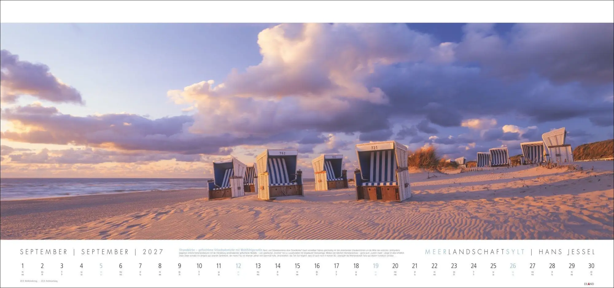 Bild: 9783964024497 | Meerlandschaft SYLT Kalender 2027 - Hans Jessel | Hans Jessel | 13 S.