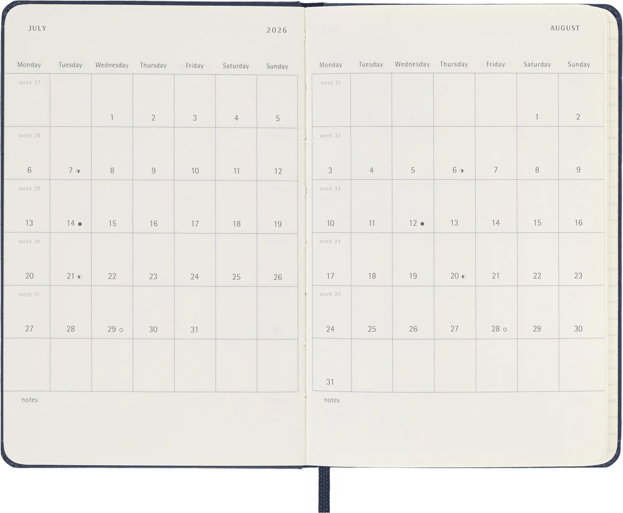 Bild: 8056999274597 | Moleskine 12 Monate Tageskalender 2026, Pocket/A6, 1 Tag = 1 Seite,...