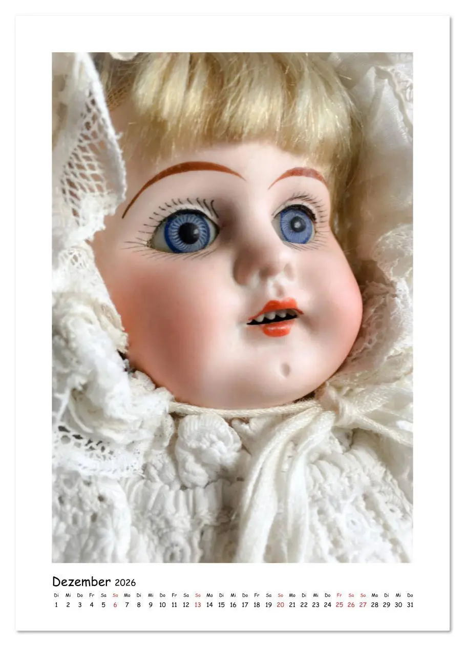 Bild: 9783516394597 | Alte Puppen - Gesichter (Wandkalender 2026 DIN A3 hoch), CALVENDO...