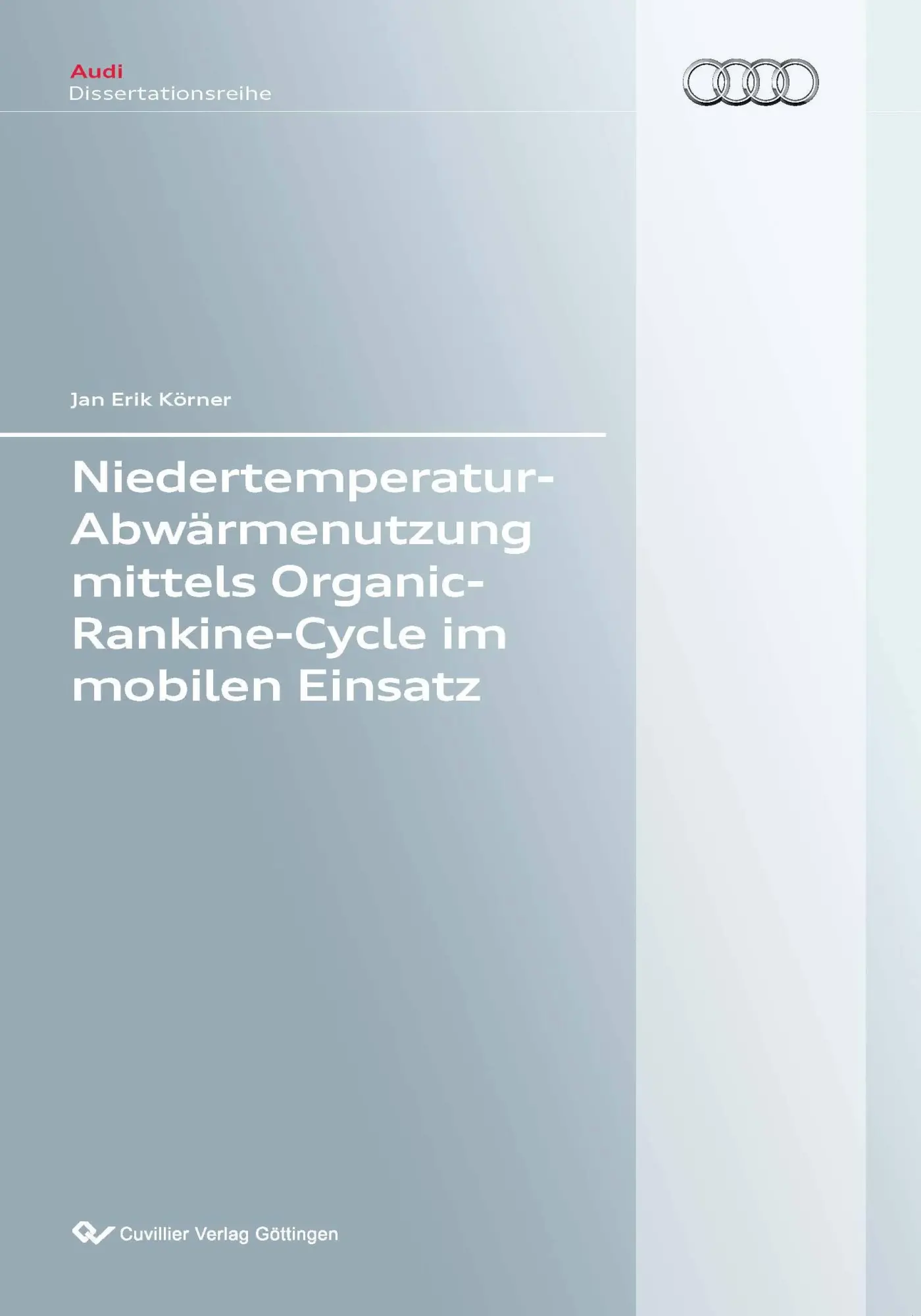 Cover: 9783954044597 | Niedertemperatur-Abwärmenutzung mittels Organic-Rankine-Cycle im...