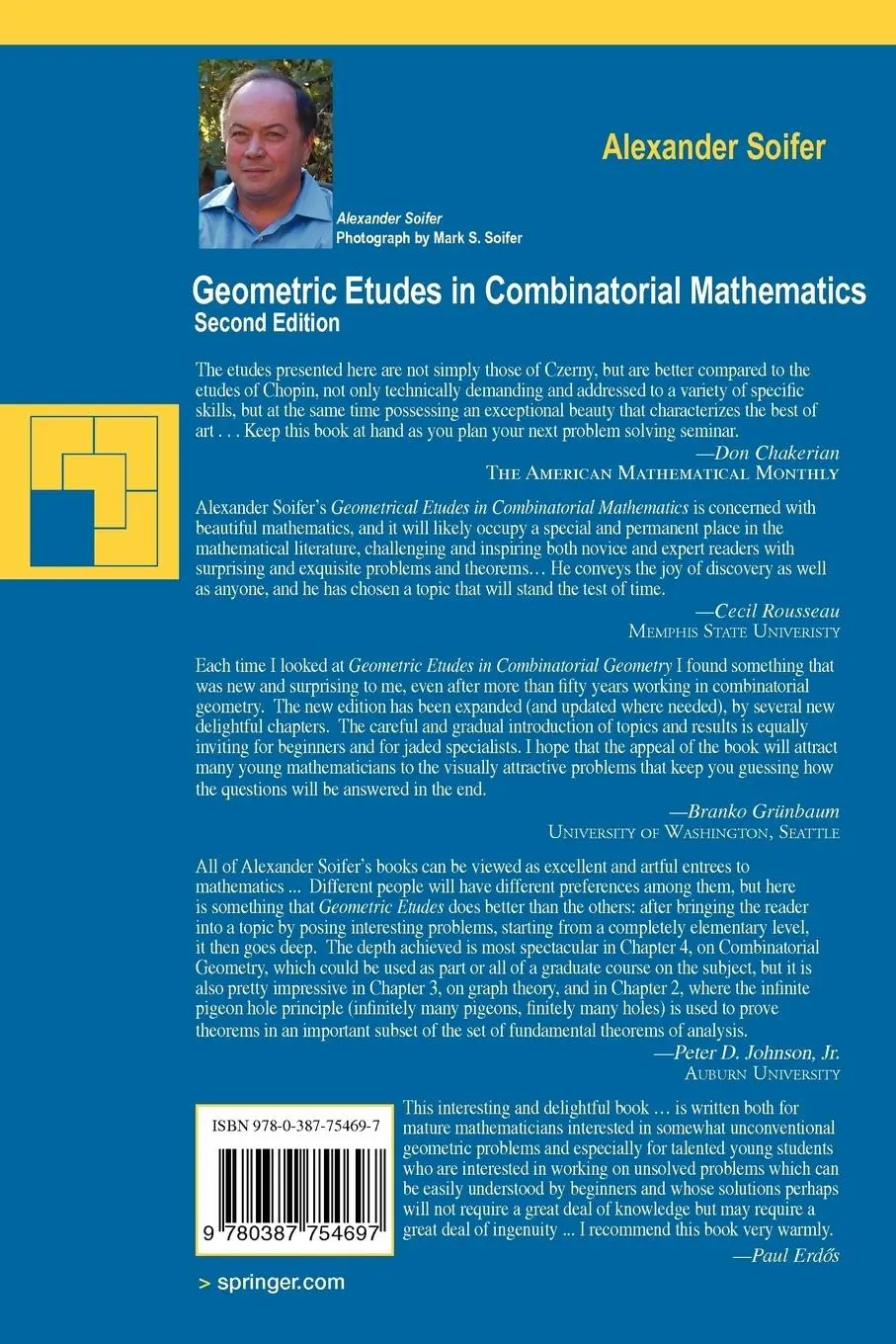 Rückseite: 9780387754697 | Geometric Etudes in Combinatorial Mathematics | Alexander Soifer