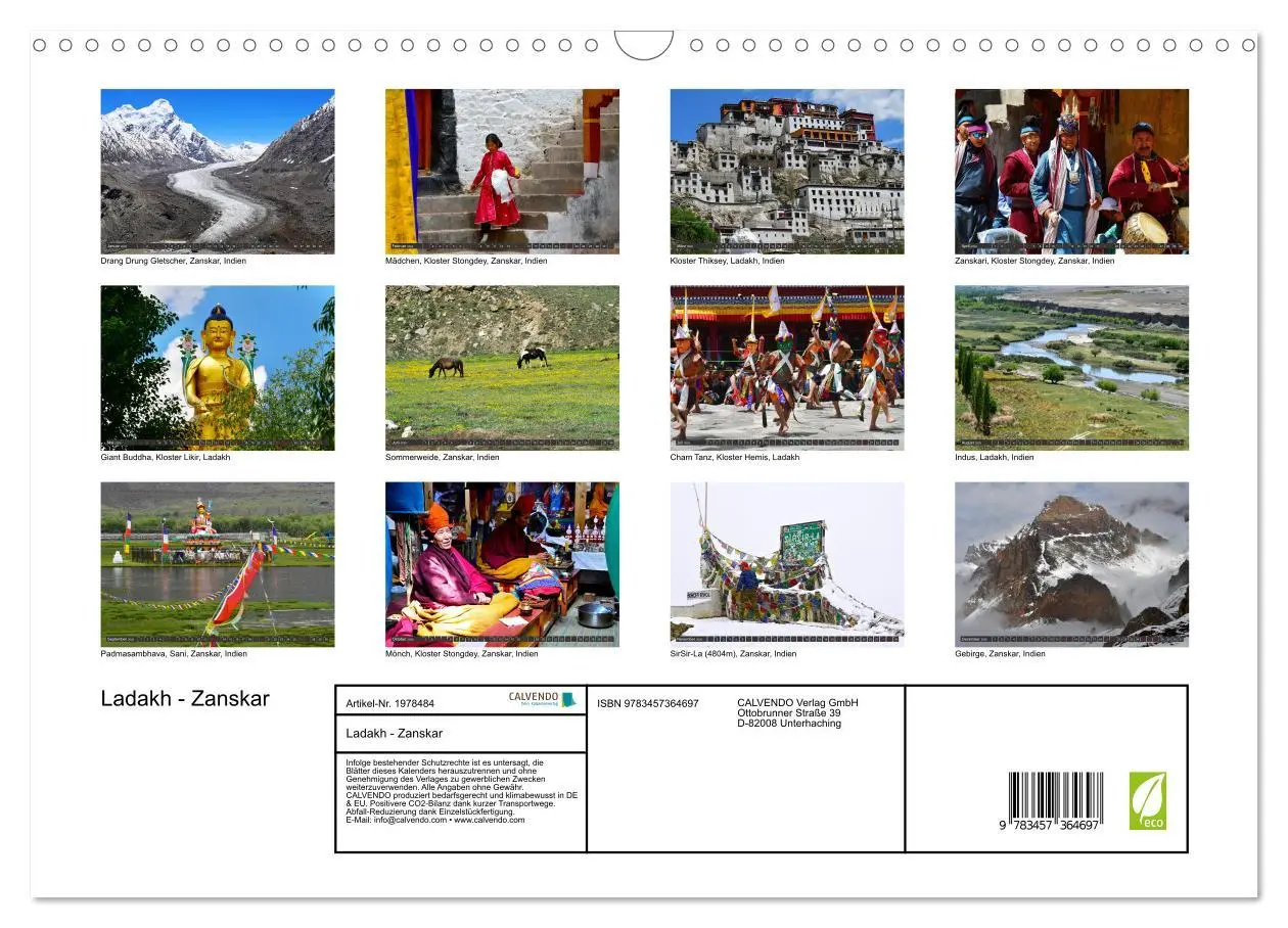 Bild: 9783457364697 | Ladakh - Zanskar (Wandkalender 2026 DIN A3 quer), CALVENDO...