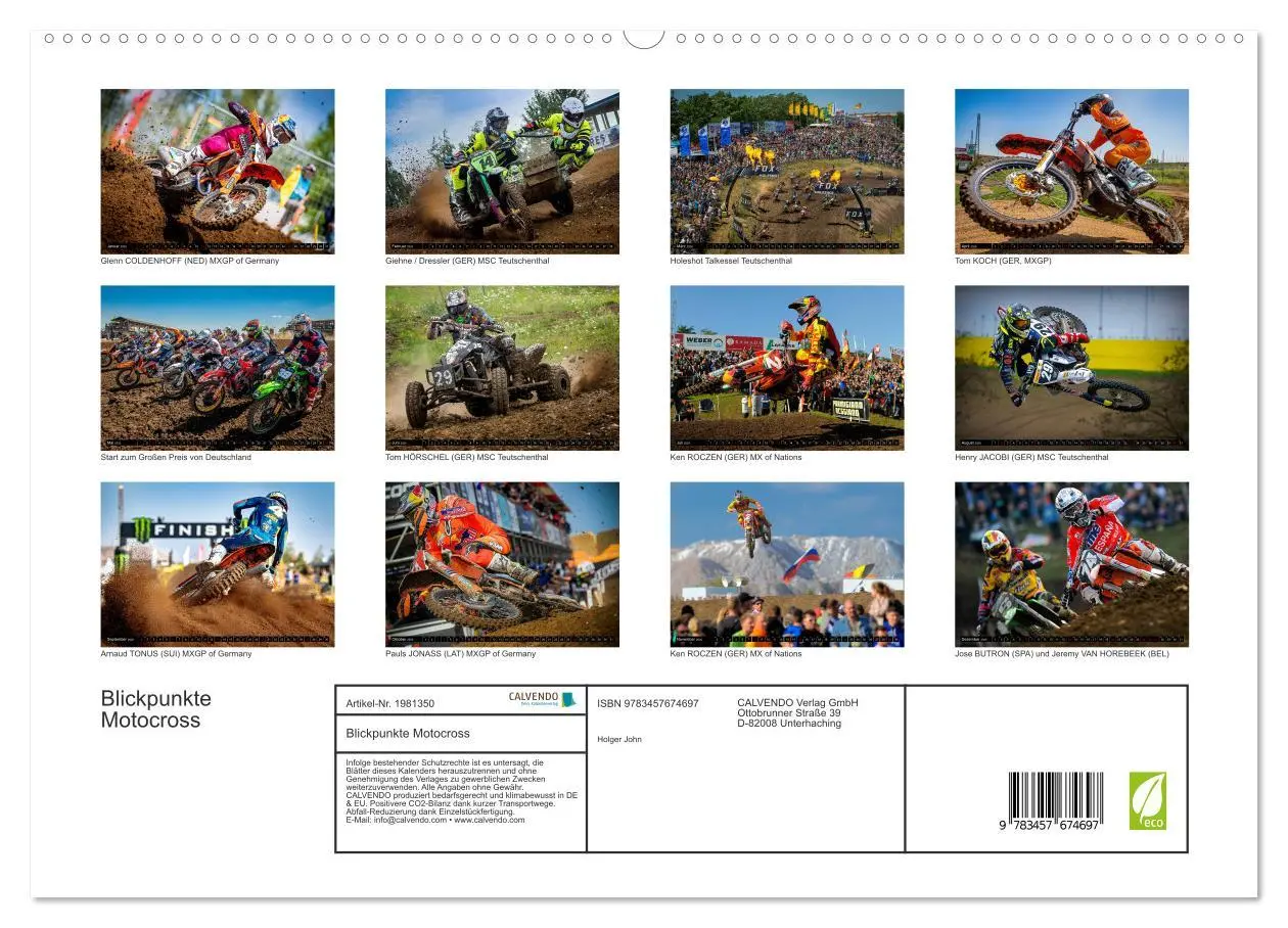 Bild: 9783457674697 | Blickpunkte Motocross (hochwertiger Premium Wandkalender 2026 DIN...