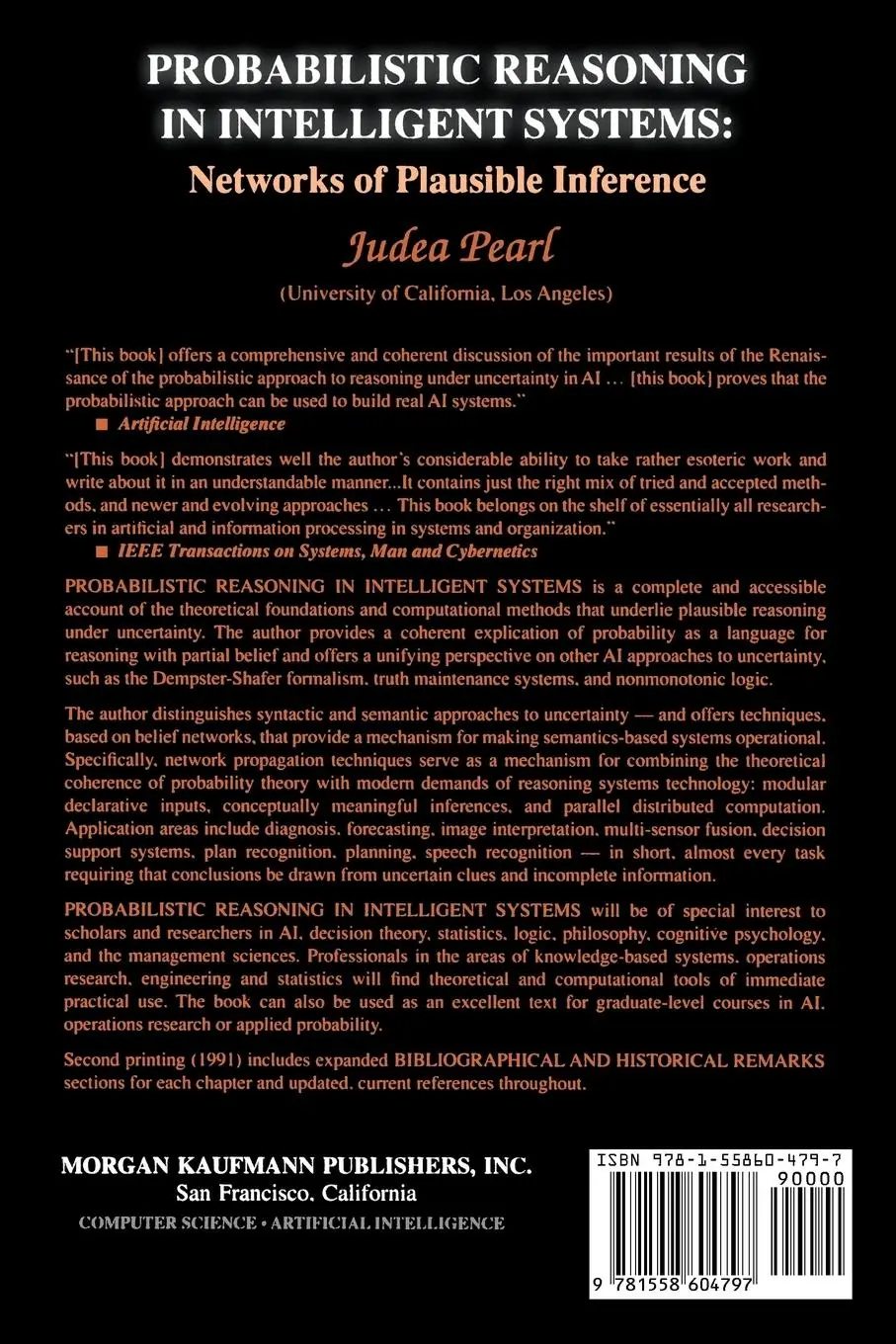 Rückseite: 9781558604797 | Probabilistic Reasoning in Intelligent Systems | Judea Pearl | Buch