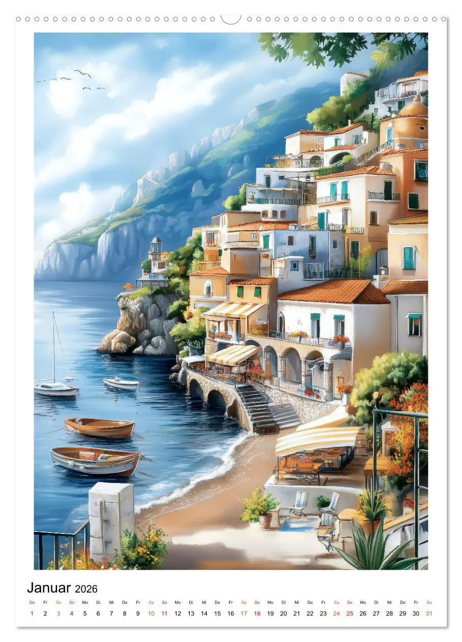 Bild: 9783457284797 | Dolce Vita an der Küste von Amalfi (Wandkalender 2026 DIN A2 hoch),...