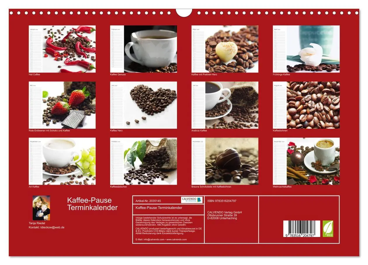 Bild: 9783516204797 | Kaffee-Pause Terminkalender (Wandkalender 2026 DIN A3 quer),...