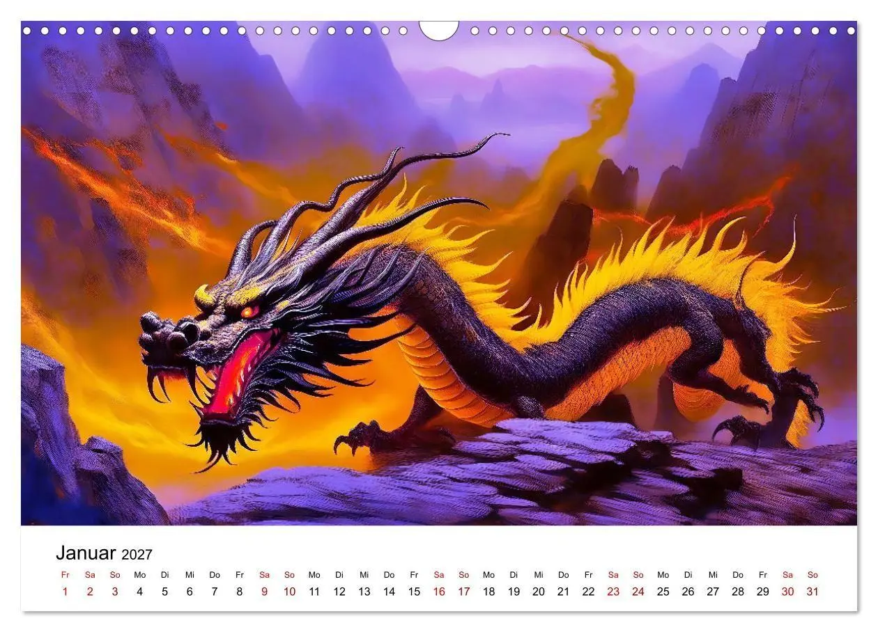 Bild: 9783569154797 | Drachen - Furchterregende und imposante Fabelwesen (Wandkalender...
