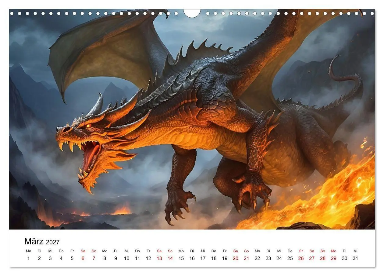 Bild: 9783569154797 | Drachen - Furchterregende und imposante Fabelwesen (Wandkalender...