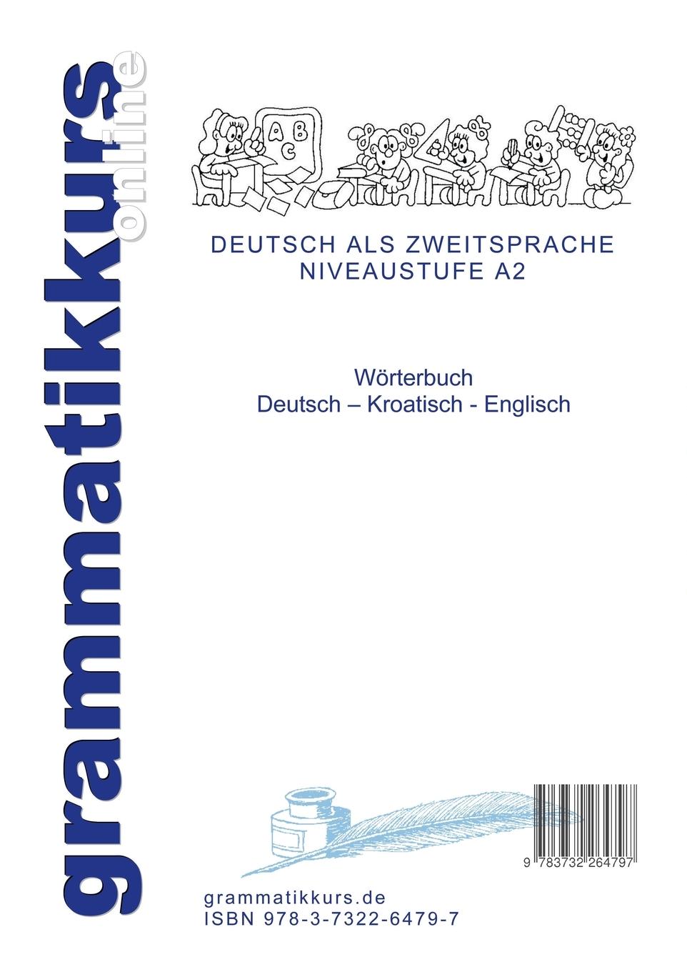 Rückseite: 9783732264797 | Wörterbuch A2 Deutsch - Kroatisch - Bosnisch - Serbisch - Englisch