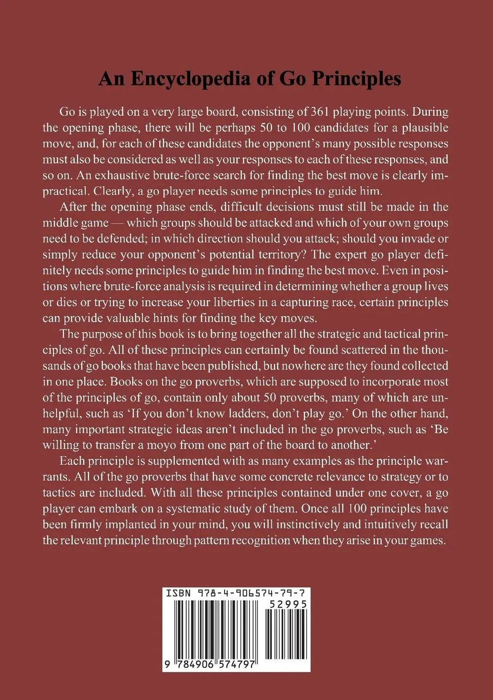 Rückseite: 9784906574797 | Encyclopedia of Go Principles (Mastering the Basics) (Volume 9) | Buch