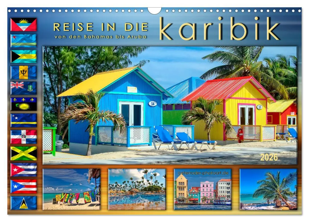 Cover: 9783457894897 | Reise in die Karibik - von den Bahamas bis Aruba (Wandkalender 2026...