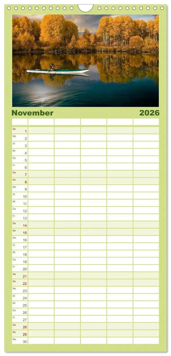 Bild: 9783516504897 | Familienplaner 2026 - Kajak Abenteuer mit 5 Spalten (Wandkalender,...