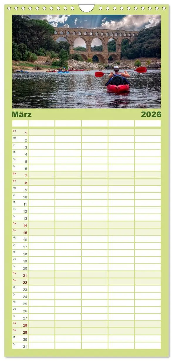 Bild: 9783516504897 | Familienplaner 2026 - Kajak Abenteuer mit 5 Spalten (Wandkalender,...