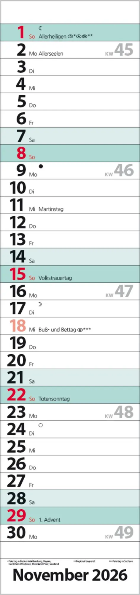 Bild: 9783731884897 | Streifenplaner Compact Türkis 2026 | Verlag Korsch | Kalender | 13 S.