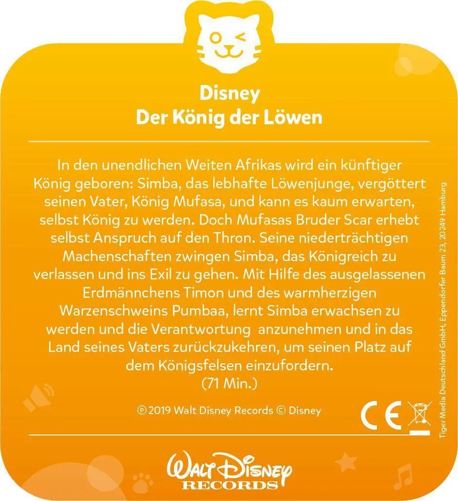 Bild: 4260535484997 | tigercard - Disney - König der Löwen | Deutsch | 2021